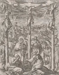Christ Crucified Between the Two Thieves, the Three Marys at the Foot of the Cross