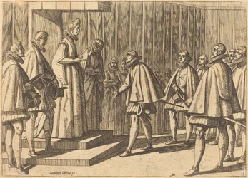 Italian Prince before Margaret of Austria