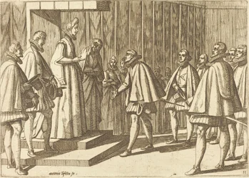 Italian Prince before Margaret of Austria