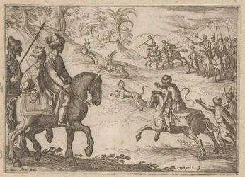Oriental Hunters Hunting Deer