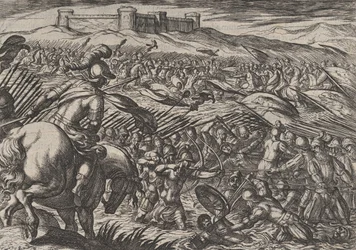 Plate 29: Civilis Floods the Land by Defensively Breaking the Dikes, from The War of the Romans
