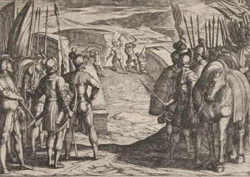 The Batavians Become Afraid and Begin Peace Talks, from The War of the Romans Against the Batavians, 1611