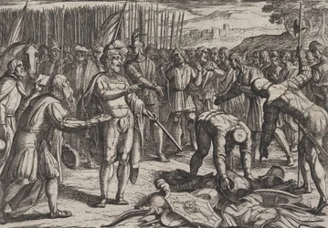 Plate 7: German Envoys Visit Civilis, from The War of the Romans Against the Batavians