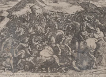 Plate 9: The Israelites Battling the Amalekites
