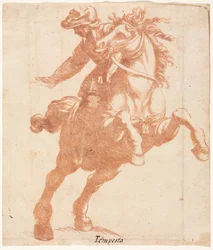 Rearing Horse and Rider