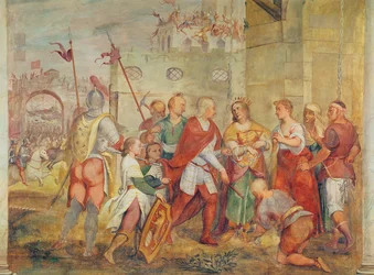 Jacopo Barbarigo freeing Queen Margaret of Hungary from the Turks in 1426