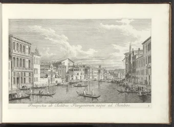 View of the Grand Canal and Palazzo Flangini in Venice