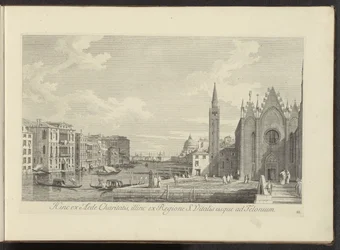 View of the Grand Canal and the Church of Santa Maria della Carità in Venice