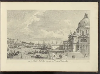 View of the Grand Canal and Santa Maria della Salute in Venice (Urbis Venetiarum prospectus celebriores)