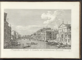 View of the Grand Canal and the Church of San Stae in Venice