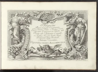 Title Print with Cartouche with Wisdom and Strength