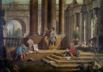 Works of Restoration of a Villa (detail)