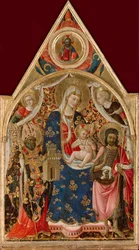 Madonna and Child, with a Bishop, St John the Baptist and Angels