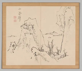 Double Album of Landscape Studies after Ikeno Taiga, Volume 1 leaf 8