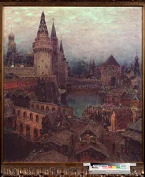 Moscow in the 17th Century, Dawn at the Resurrection Gate