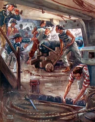 "Each Gun from its Adamantine Lips Spread a Death-Shade Round the Ships"