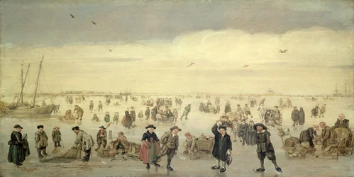 Winter Scene with Numerous Figures on the Ice, c.1600-31