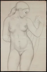 Dina from the front, study for 