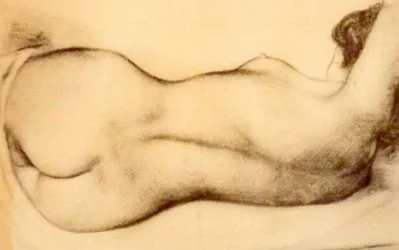 Sketch of a Reclining Nude Woman