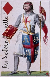 Representation of Jean de Joinville (1225-1317) (detail of a play card)