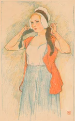 An auto-lithograph by Armand Rassenfosse