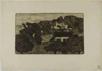 Farmhouse Surrounded by Trees