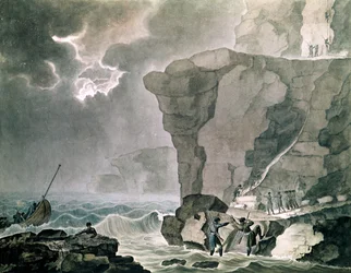 Landing of the Conspirators in the Cadoudal Affair at the Cliff of Biville near Dieppe, 16th January 1804