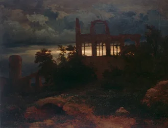 Ruins under a Gloomy Sky