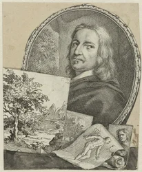 Portrait of Philippe de Champaigne in Collage