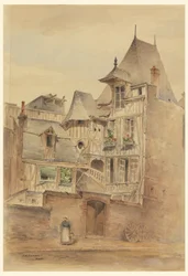 Street Scene with Medieval Houses, ca. 1885