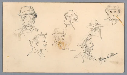 Seven Sketches of Heads