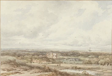 View from the Dunes of the Ruins of Brederode