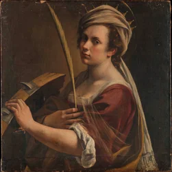 Self-Portrait as Saint Catherine of Alexandria, ca 1616