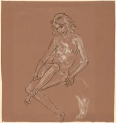 Seated Nude and a Foot