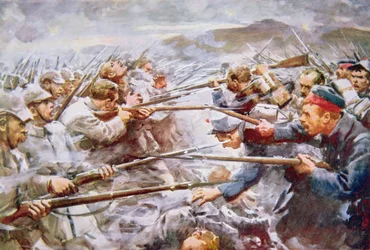 Belgians repelling Germans at Liège