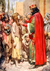 For a moment they stood looking at each other- the barefoot beggar girl in her rags and the King in his jewelled crown, King Cophetua and the Beggar Maid