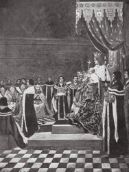 Henry VI Opening Parliament with His Mother