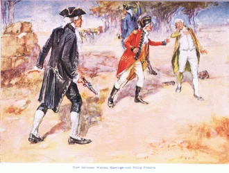 Duel between Warren Hastings and Philip Francis, 1780