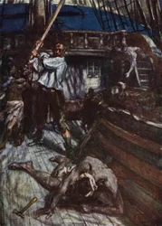 Tomba Felled by the Captain of the Slaver