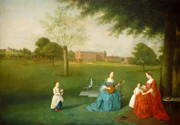Members of the Maynard Family in the Park at Waltons
