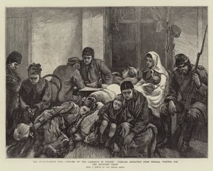 The Russo-Turkish War, Opening of the Campaign in Europe, Families Migrating from Ibraila, Waiting for the Midnight Train