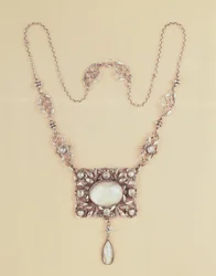 Moonstone Pendant and Chain by Arthur Joseph Gaskin