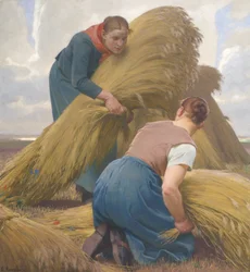 Women Binding Corn