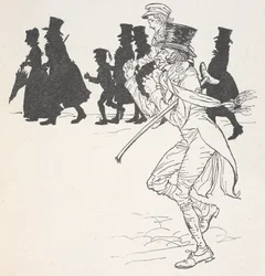 A boy being carried on a man