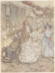 A party playing blind man