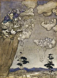 An Illustration to Rip van Winkle: "They Were Ruled by an Old Squaw Spirit", 1904