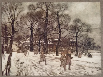 An Afternoon When the Gardens Were White with Snow, from Peter Pan in Kensington Gardens by J. M. Barrie, pub. 1906