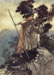 Brunhilde. Illustration for Richard Wagner