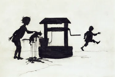 Ding Dong Bell, illustration from Mother Goose: The Old Nursery Rhymes, published 1913