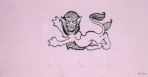 Heraldic Lion, illustration for 